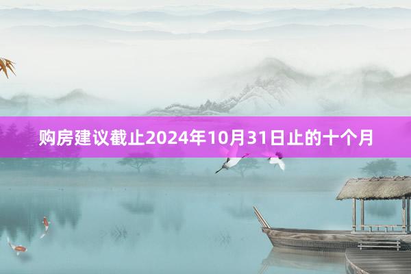 购房建议截止2024年10月31日止的十个月