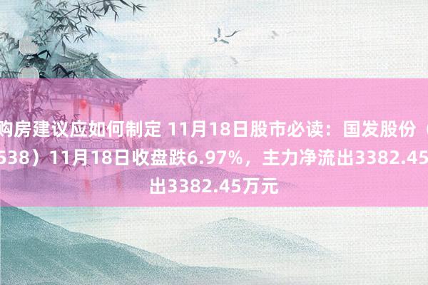 购房建议应如何制定 11月18日股市必读：国发股份（600538）11月18日收盘跌6.97%，主力净流出3382.45万元