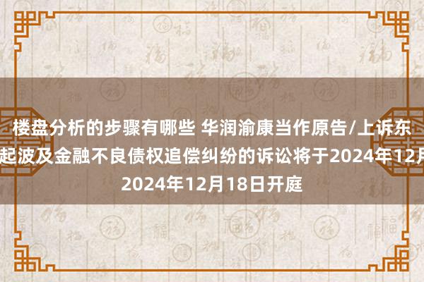 楼盘分析的步骤有哪些 华润渝康当作原告/上诉东说念主的7起波及金融不良债权追偿纠纷的诉讼将于2024年12月18日开庭