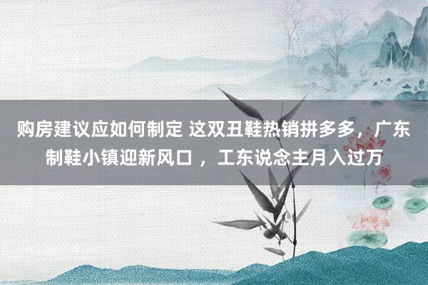 购房建议应如何制定 这双丑鞋热销拼多多，广东制鞋小镇迎新风口 ，工东说念主月入过万