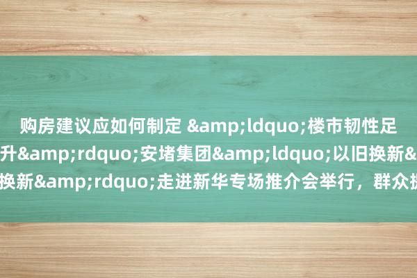 购房建议应如何制定 &ldquo;楼市韧性足，来岁有望企稳回升&rdquo;安堵集团&ldquo;以旧换新&rdquo;走进新华专场推介会举行，群众提议勿错过窗口期