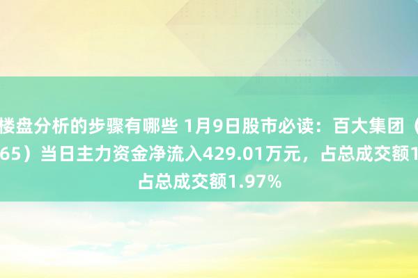 楼盘分析的步骤有哪些 1月9日股市必读：百大集团（600865）当日主力资金净流入429.01万元，占总成交额1.97%