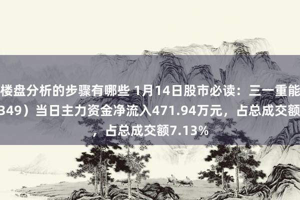 楼盘分析的步骤有哪些 1月14日股市必读：三一重能（688349）当日主力资金净流入471.94万元，占总成交额7.13%