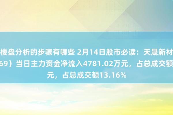 楼盘分析的步骤有哪些 2月14日股市必读：天晟新材（300169）当日主力资金净流入4781.02万元，占总成交额13.16%