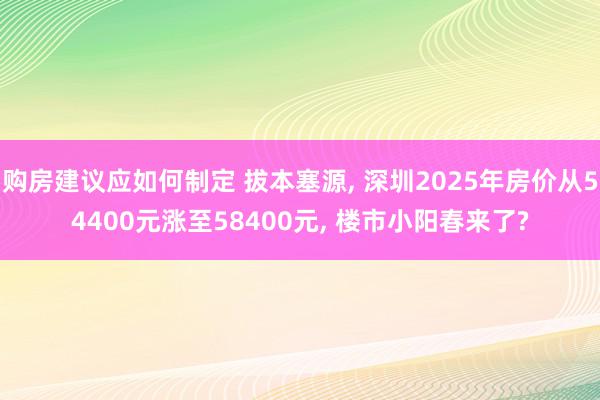 购房建议应如何制定 拔本塞源, 深圳2025年房价从54400元涨至58400元, 楼市小阳春来了?