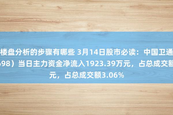 楼盘分析的步骤有哪些 3月14日股市必读：中国卫通（601698）当日主力资金净流入1923.39万元，占总成交额3.06%